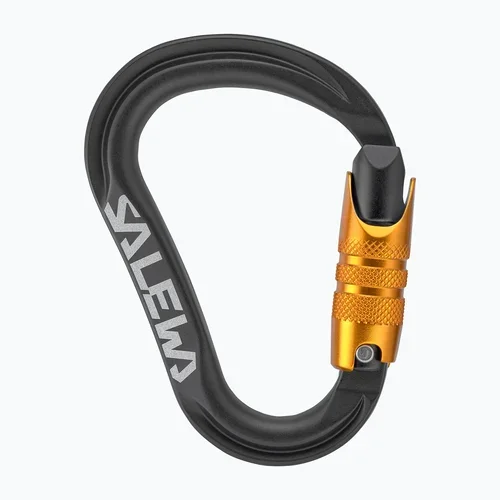 SALEWA Karabinek Ortles HMS C3 S Carabiner black/orange Obniżka ceny