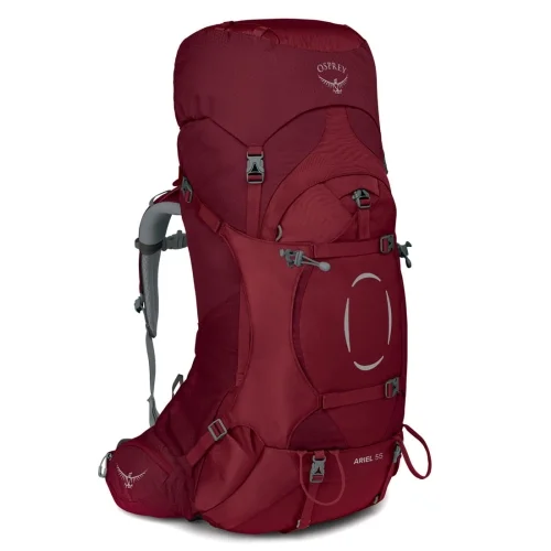 Ostatnie sztuki Damski plecak turystyczny Osprey Ariel 55 WM/L - Claret Red