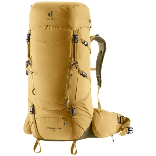 Wysoka jakość Dwukomorowy plecak Deuter Aircontact Core 50+10 - Savanna-Nori