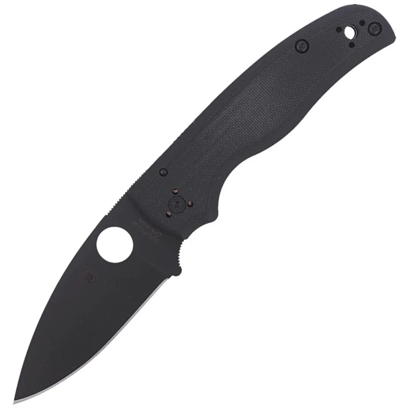 Wyprzedaż Nóż składany Spyderco Shaman G-10 Black / Black Blade Plain (C229GPBK)