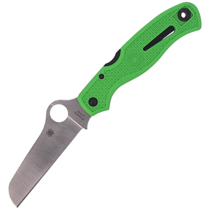 Nóż składany żeglarski Spyderco Atlantic Salt Green LC200N Plain (C89FPGR) Popularny