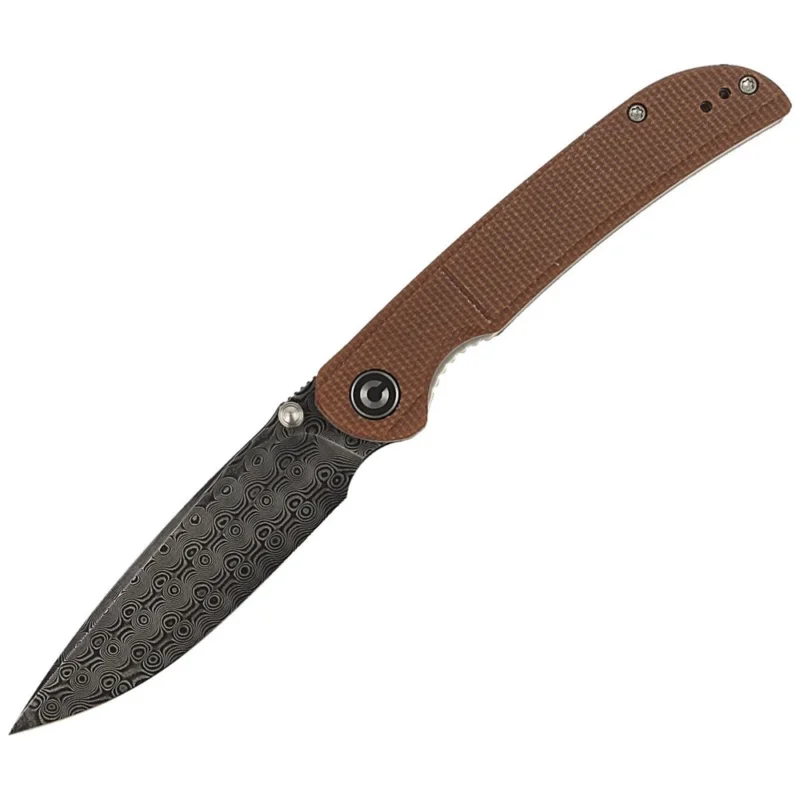 Nie przegap Nóż CIVIVI Imperium Brown Micarta, Black Damascus (C2107DS-1)