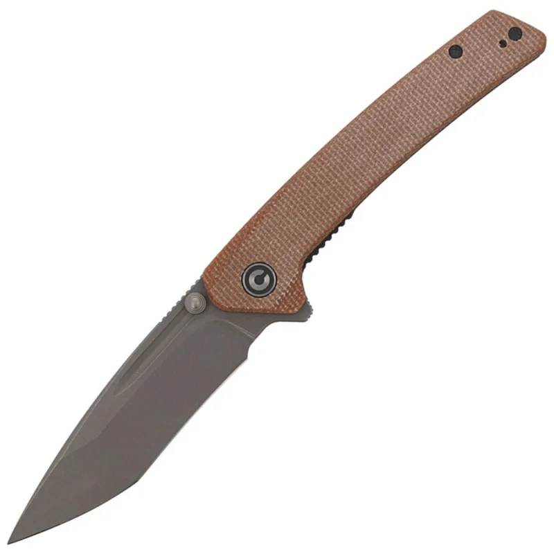 Taniej Nóż CIVIVI Keen Nadder Brown Micarta, Gray Stonewashed (C2021B)
