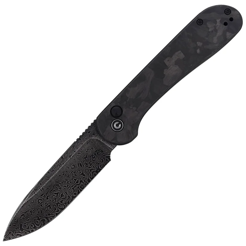 Nóż CIVIVI Button Lock Elementum Marble Carbon Fiber Black, Black Damascus (C2103DS-3) Ostatnia szansa