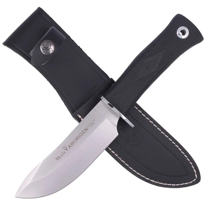 Nóż Muela Full Tang, ABS-Black, Lether (ABORIGEN-13G) Tani
