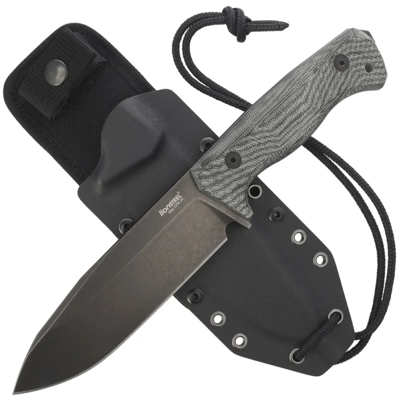 Nóż LionSteel T6B Black Canvas Micarta, Old Black CPM 3V by Molletta (T6B 3V CVB) Nowy