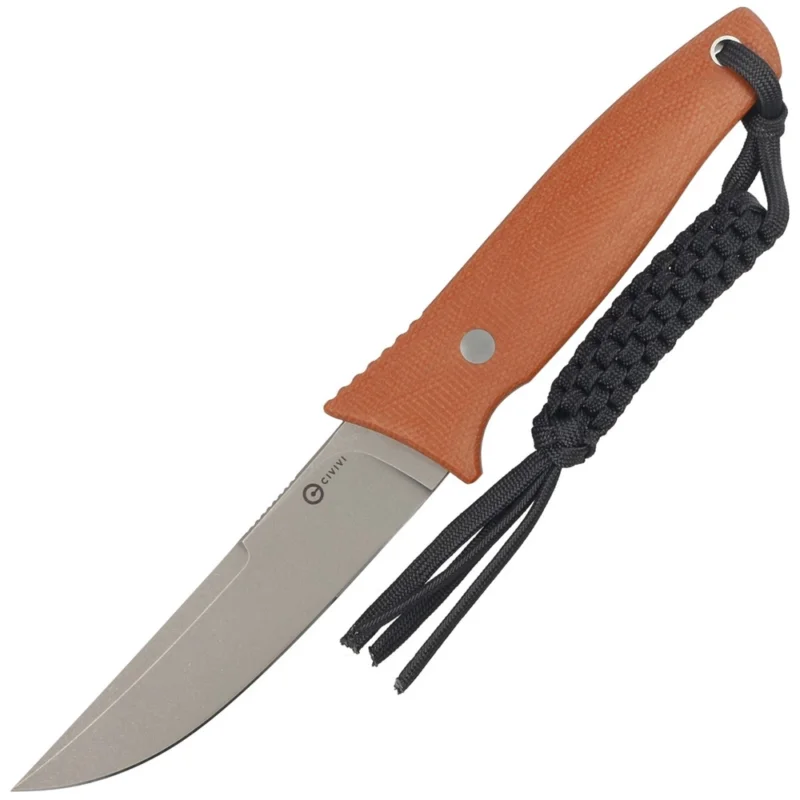 Nóż Civivi Tamashii Brown Canvas Micarta, Gray Stonewashed D2 by Bob Terzuola (C19046-5) Łatwy zwrot