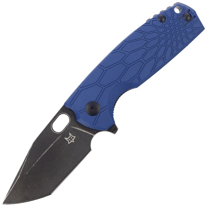 Ekspresowa dostawa Nóż składany FOX Core Tanto Blue FRN, Black Top Shield N690Co by Jesper Voxnæs (FX-612 BLB)
