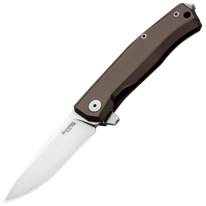 Nóż składany LionSteel Myto Earth Brown Aluminium, Stone Washed M390 by Molletta (MT01A ES) Nie przegap