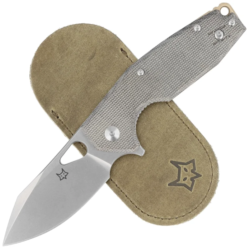 Promocja Nóż składany FOX Yaru Green Micarta, Stone Washed M398 by Jesper Voxnæs (FX-527LI MOD)