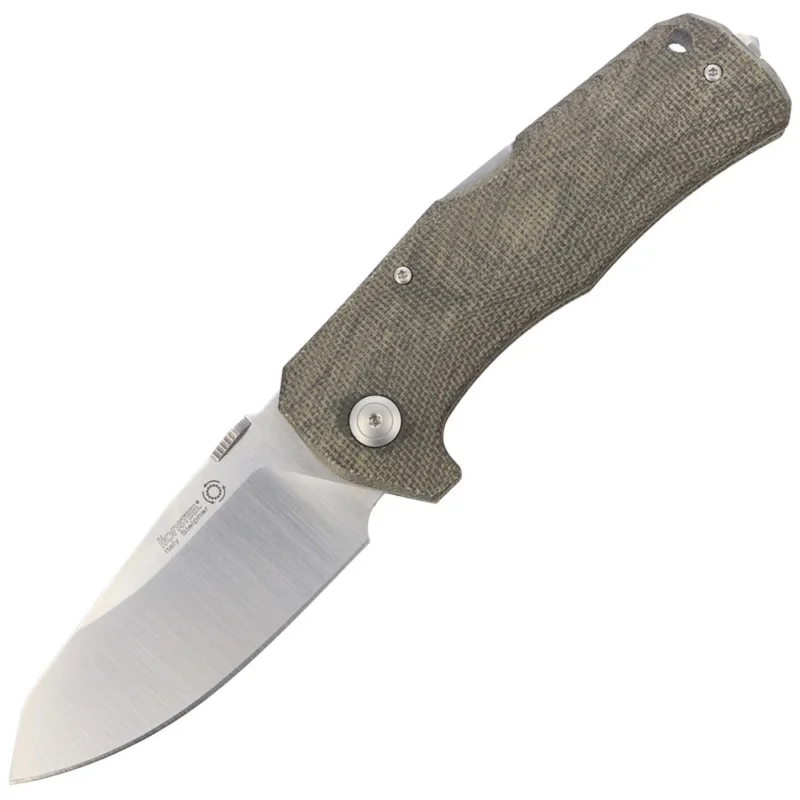 Zamów teraz Nóż składany LionSteel TM1 Green Canvas Micarta, Satin Sleipner by Molletta (TM1 CVG)