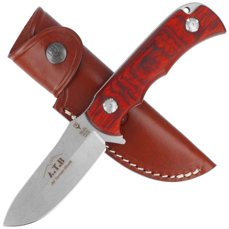 Bezpieczne zakupy Nóż Muela All Terrain Blade Pakka Wood, Stonewashed X50CrMoV15 (ATB-9R)