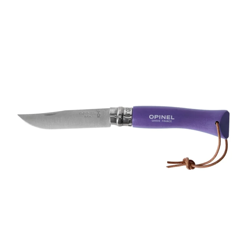 Do wyczerpania zapasów Nóż Opinel Colorama 06 inox grab fioletowy z rzemieniem