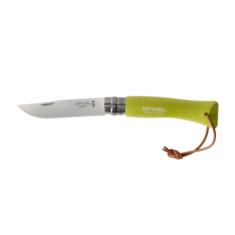 Nóż Opinel Colorama 07 inox grab jasnozielony z rzemieniem Ekspresowa dostawa