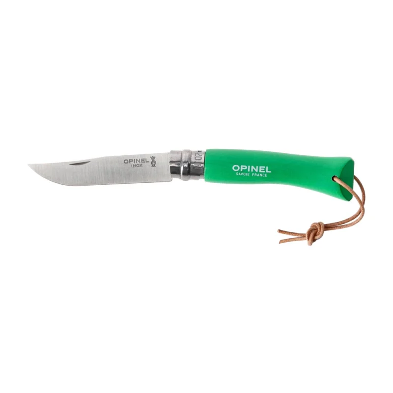 Nóż Opinel Colorama 07 inox grab zielony z rzemieniem Oferta czasowa