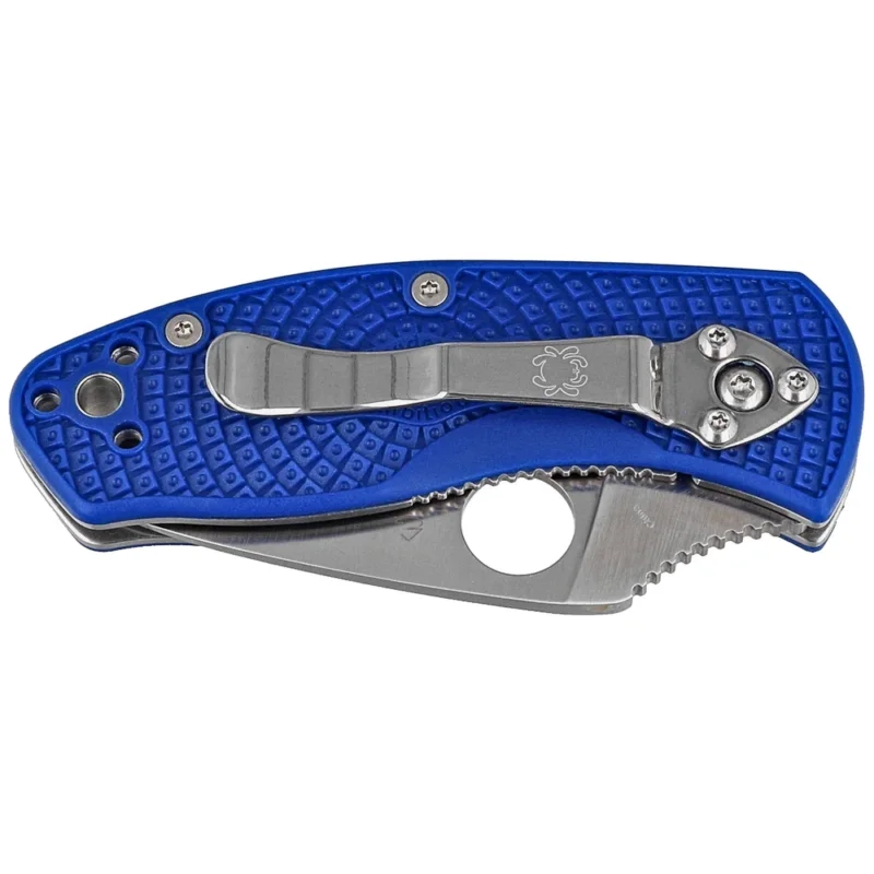 Nie przegap Nóż składany Spyderco Ambitious Lightweight Blue FRN, Satin Plain CPM S35VN (C148PBL)