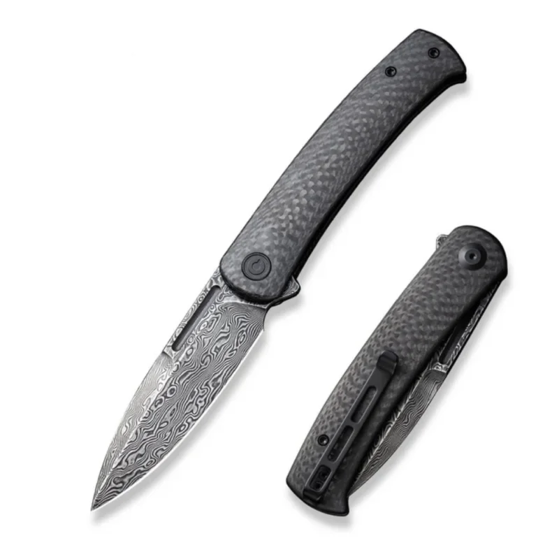 Tylko dziś Nóż składany Civivi Caetus Twill Carbon Fiber, Black Hand Rubbed Damascus (C21025C-DS1)