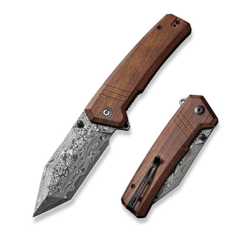 Super okazja Nóż składany Civivi Bhaltair Guibourtia Wood, Damascus (C23024-DS1)