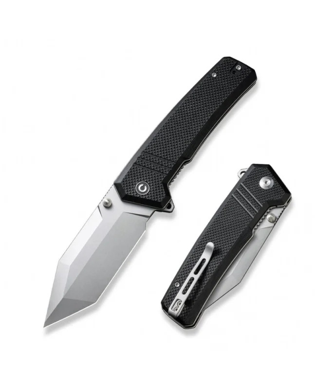 Łatwy zwrot Nóż składany Civivi Bhaltair Black Coarse G10, Stonewashed 14C28N (C23024-1)