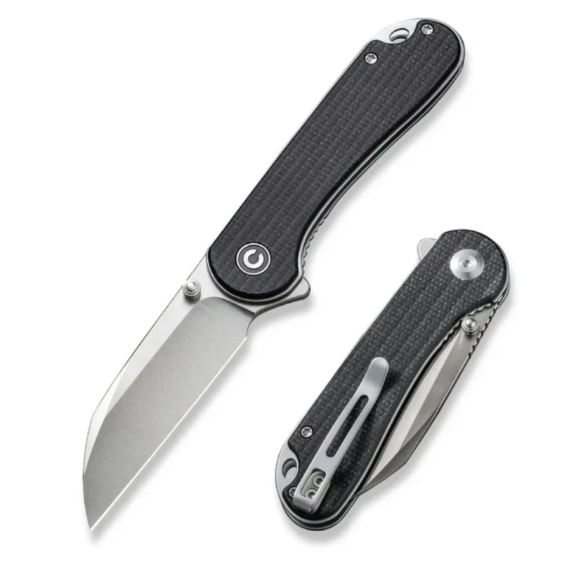 Ostatnie sztuki Nóż składany Civivi Elementum Wharncliffe Black Canvas Micarta, Satin Nitro-V (C18062AF-3)