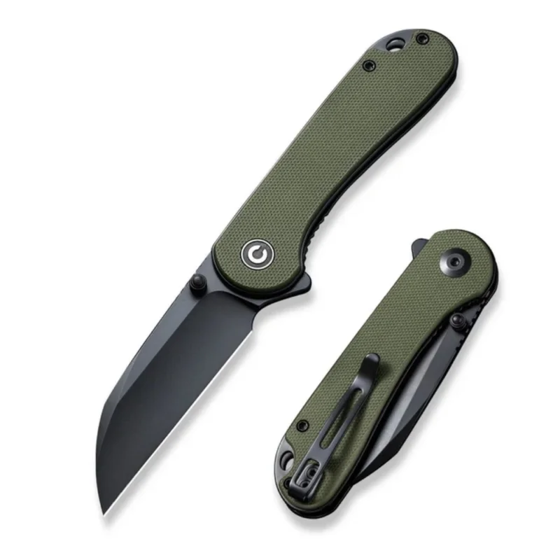 Łatwy zwrot Nóż składany Civivi Elementum Wharncliffe OD Green G10, Black Nitro-V (C18062AF-2)