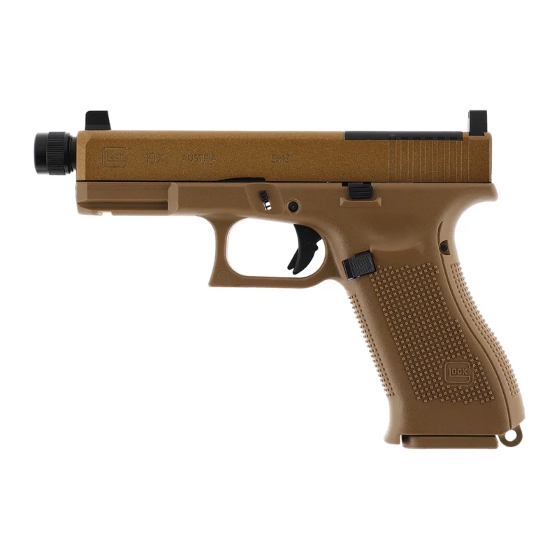 Obniżka ceny Glock - Pistolet wiatrówka Glock 19X blowback 4,5 mm coyote BB CO2