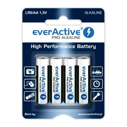 Hit sprzedaży Baterie everActive Pro Alkaline 4x AA 1.5V