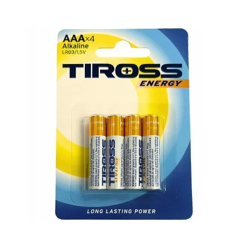 Darmowa dostawa Baterie Tiross Energy Alkaline AAA LR03 1,5V 4 szt