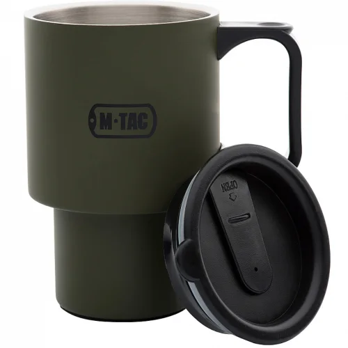 Kubek Termiczny z Pokrywką 450ml M-Tac Olive Premium