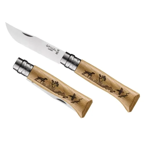 Bezpieczne zakupy Nóż Opinel Inox nr 08 Animalia Dog Pies