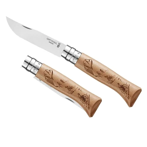 Nóż Opinel Inox nr 08 Engraved Biking Wyjątkowa oferta