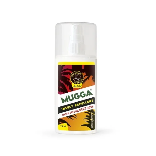 Do wyczerpania zapasów środek na komary i kleszcze Mugga Extra Spray 50% DEET 75 ml