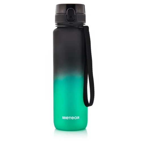 Bidon Sportowy Meteor 1000 ml Czarny/Zielony Szybka dostawa