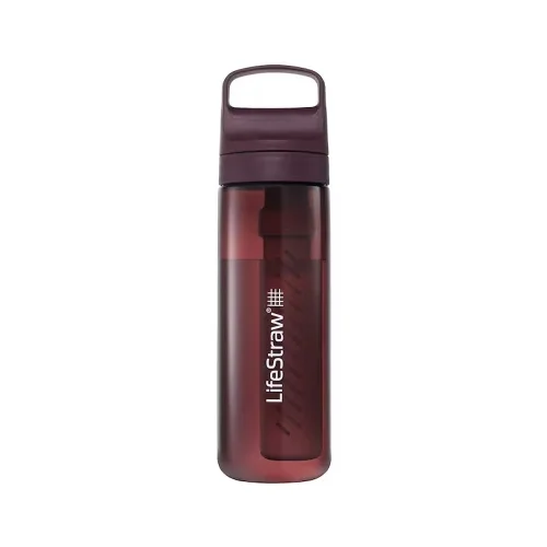 Nowy Butelka Filtr do Wody LifeStraw Go 2 0,65L Merlot
