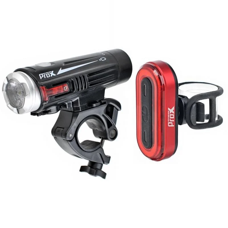 Zestaw lamp rowerowych ProX CRATER SET 880Lm CREE + IRIS 50Lm COB LED USB Obniżka ceny