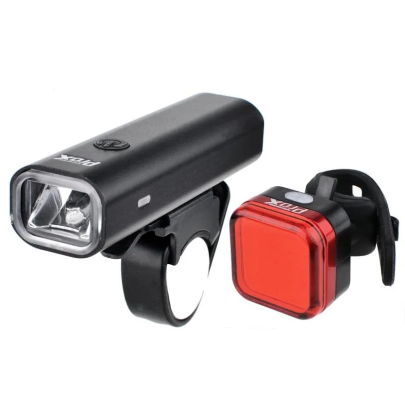 Zestaw lamp rowerowych ProX AERO III SET 400Lm CREE + 40Lm COB LED USB Wysoka jakość