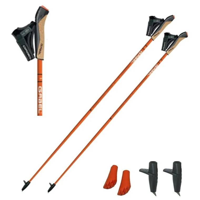 Darmowy zwrot Kije Nordic Walking Gabel X-1.35 Active Orange 35% carbon stała długość 165g