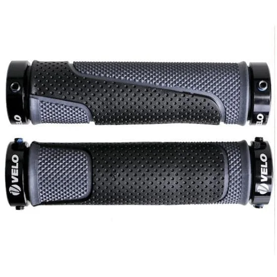 Chwyty rowerowe Velo ProX Gel 129mm skręcane czarno-szare Popularny