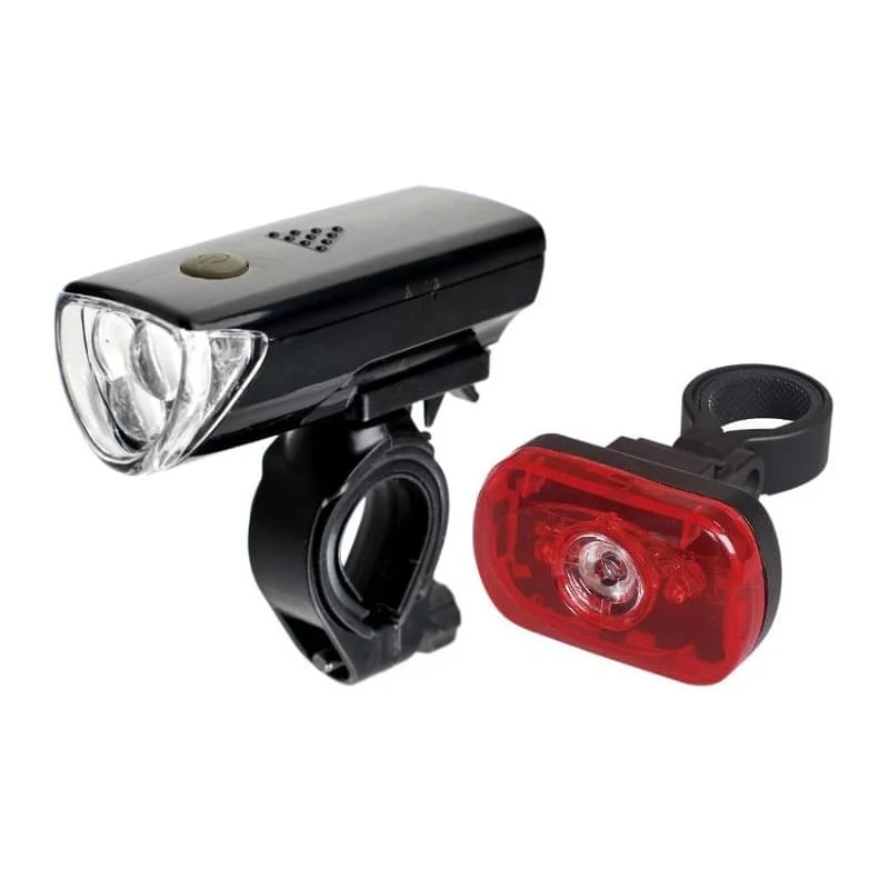Cena promocyjna Zestaw lamp rowerowych X-Light 3 LED 25Lm+2 LED 10Lm baterie