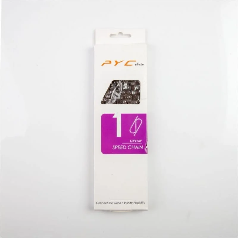 Łańcuch rowerowy PYC P410 1 rzędowy 112 ogniw + spinka Do wyczerpania zapasów