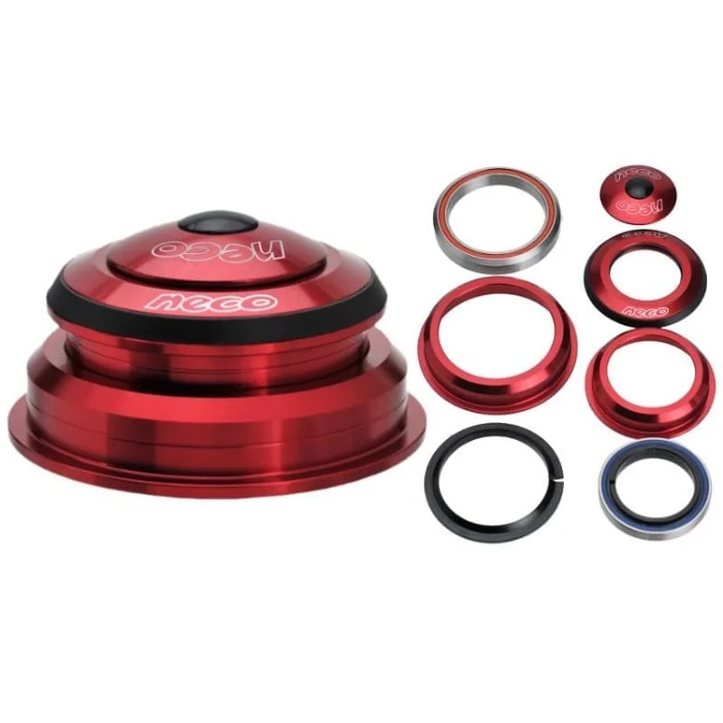 Obniżka ceny Stery Neco H383 1 1/8” – 1,5” tapered półzintegrowane alu czerwony
