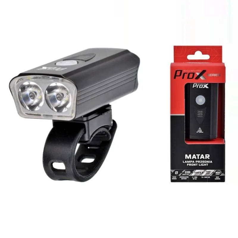 Lampka rowerowa przednia ProX Matar 2 x CREE 900Lm USB Ostatnie sztuki