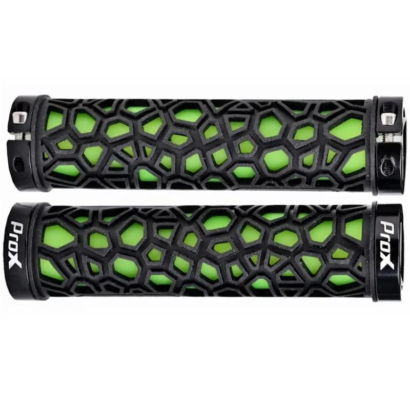 Chwyty rowerowe ProX GP-53 130mm skręcane zielono-czarne Dodaj do koszyka