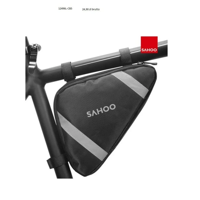 Sakwa rowerowa pod ramę trójkątna ROSWHEEL SAHOO 12490 czarna Bezpieczne zakupy