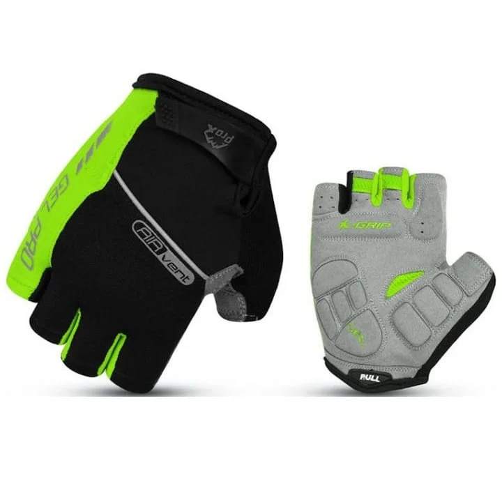 Bestseller Rękawiczki rowerowe ProX Selected Gel Pro Air Vent krótkie zielone