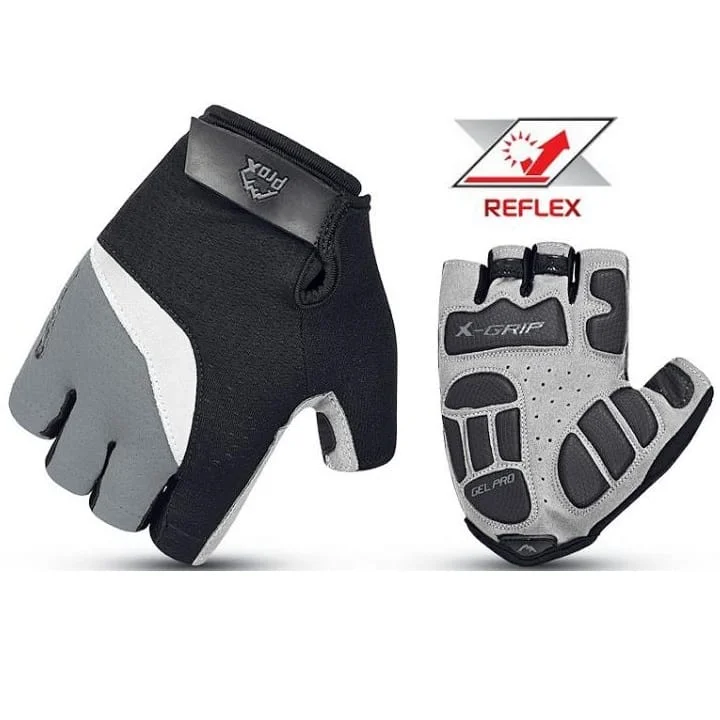 Bestseller Rękawiczki rowerowe ProX Ultimate Gel Pro Air Vent Reflex krótkie szare