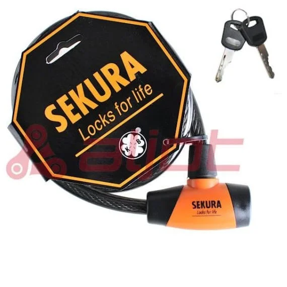 Darmowa dostawa Zapięcie do roweru Sekura KB101 linka 10x650mm na klucz czarne