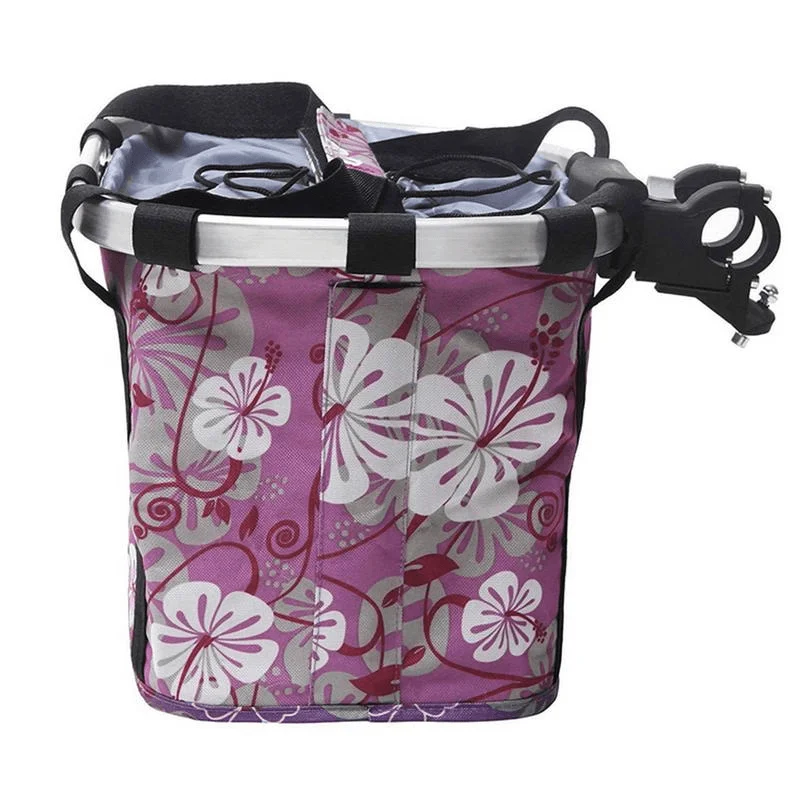 Oferta czasowa Kosz na rower przedni na kierownicę torba PICNIC na click materiał purpurowy
