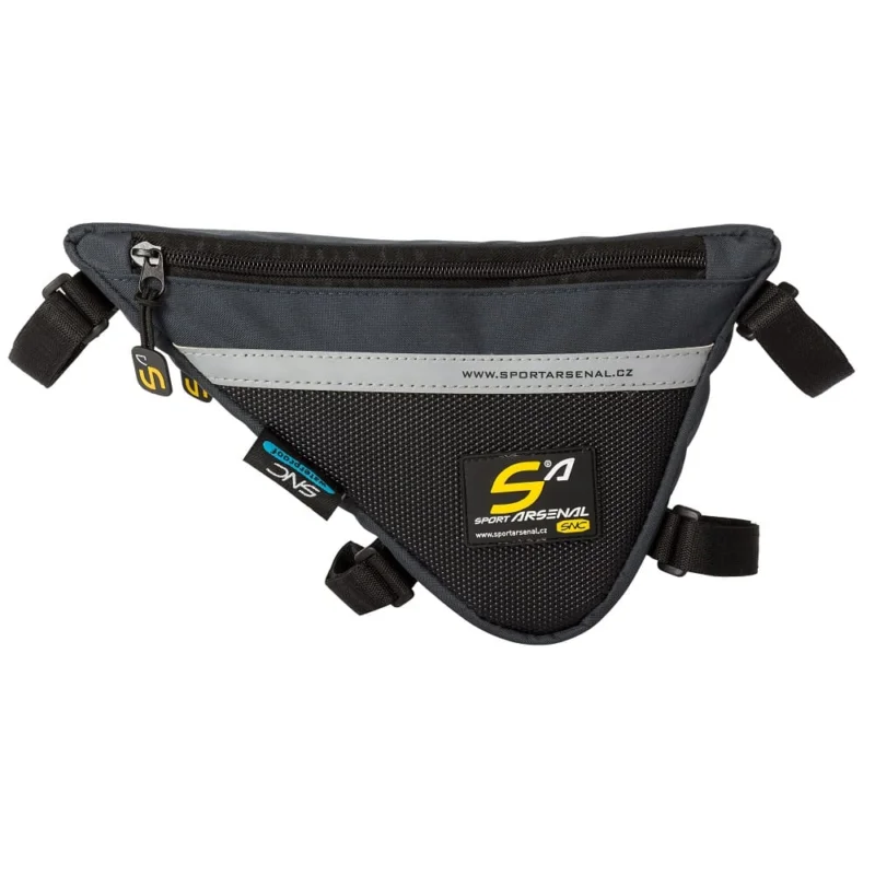 Nowy Sakwa rowerowa trójkątna Sport Arsenal 512 1L ciemnoszaro-czarna