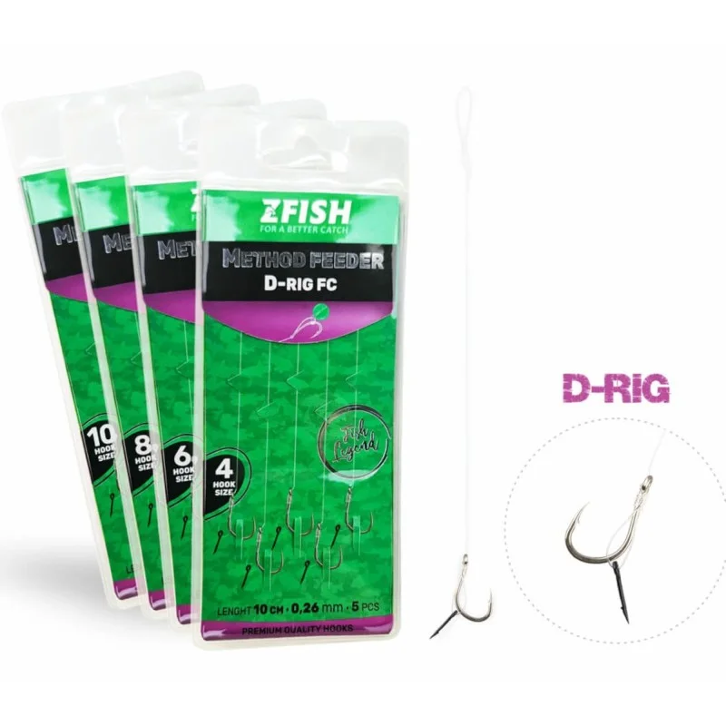 Przypony Zfish Method Feeder D-RIG - 14/ 10cm/ 5szt Oferta limitowana